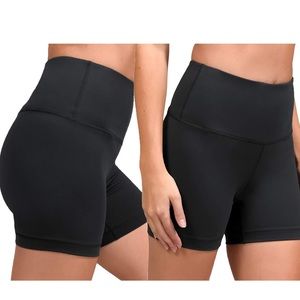 High waisted black cycling shorts